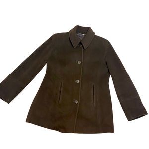 Sale! Calvin Klein Brown Wool Blend Walker Winter Coat Size M